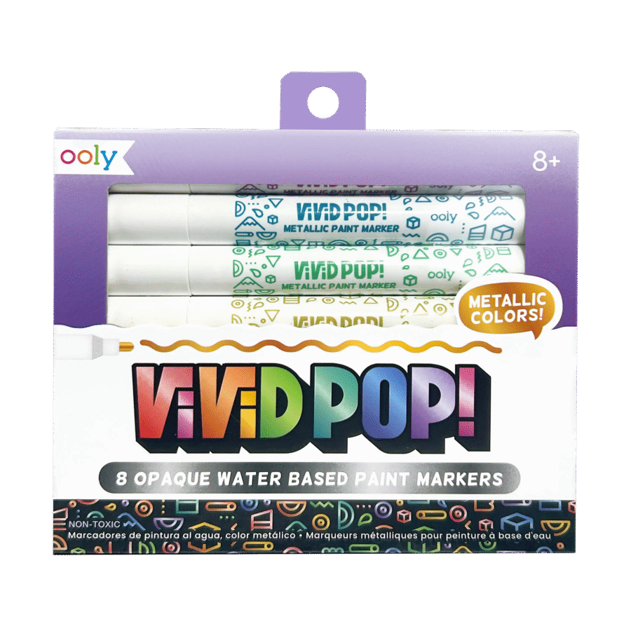 Ooly Markery Akrylowe Vivid Pop!! Metaliczne Kolory, zestaw 8 szt.