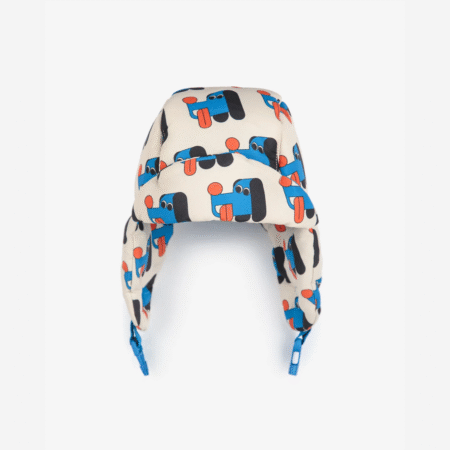 Bobo Choses Czapka Doggy Mate All Over Padded Chapka Blue