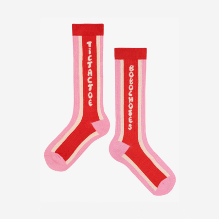 Bobo Choses Skarpetki Extra Long Tic Tac Toe Pink