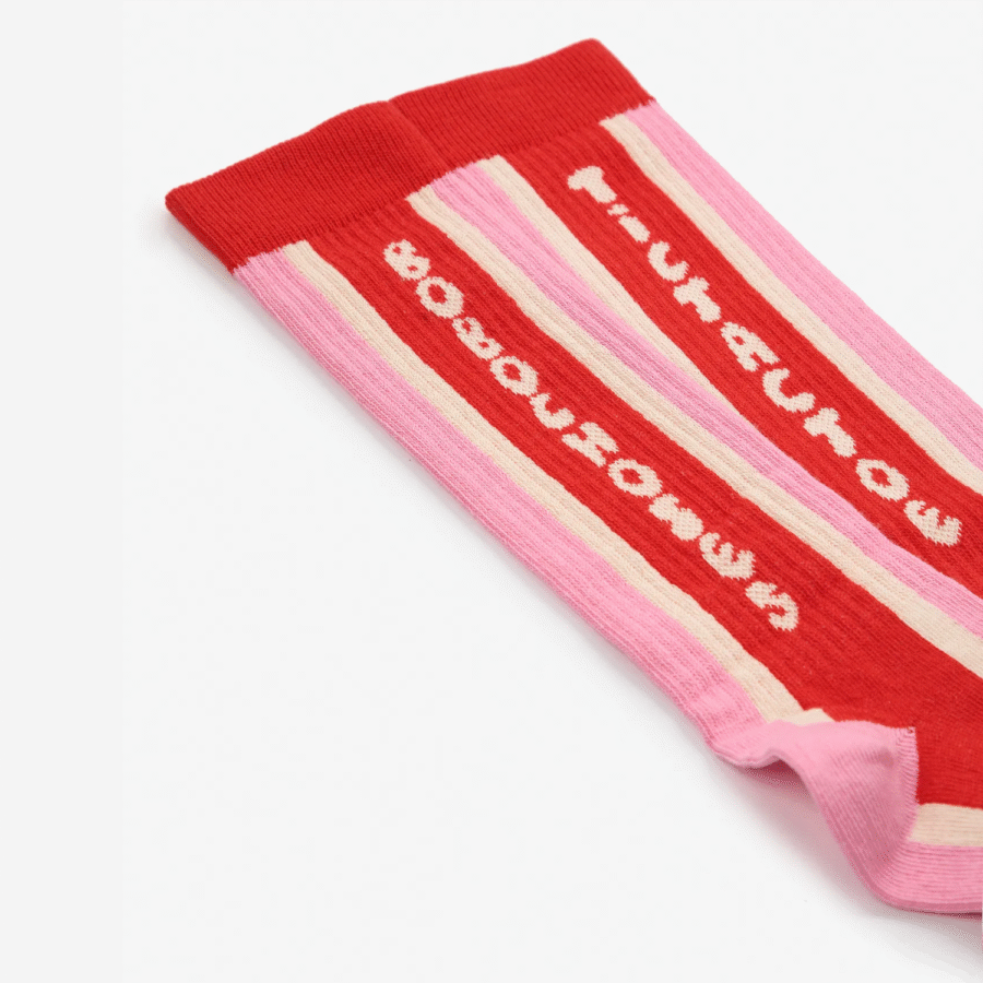 Bobo Choses Skarpetki Extra Long Tic Tac Toe Pink - obrazek 3