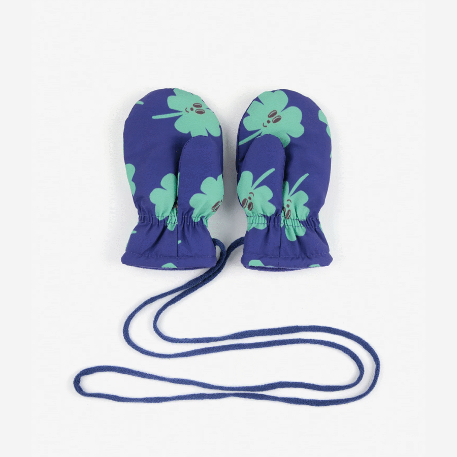Bobo Choses Rękawiczki Dwupalczasge Lucky Clover all over Violet - obrazek 2