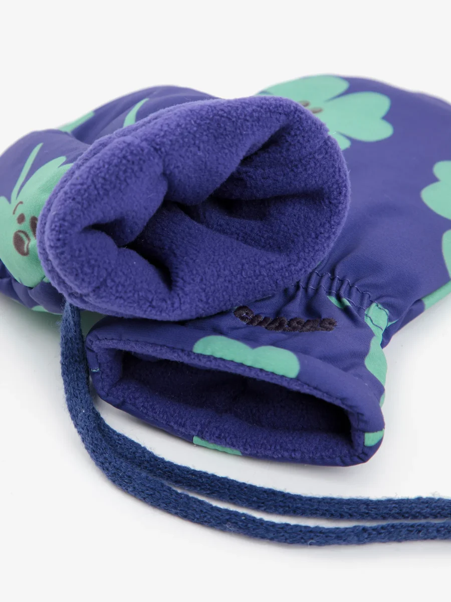 Bobo Choses Rękawiczki Dwupalczasge Lucky Clover all over Violet - obrazek 3