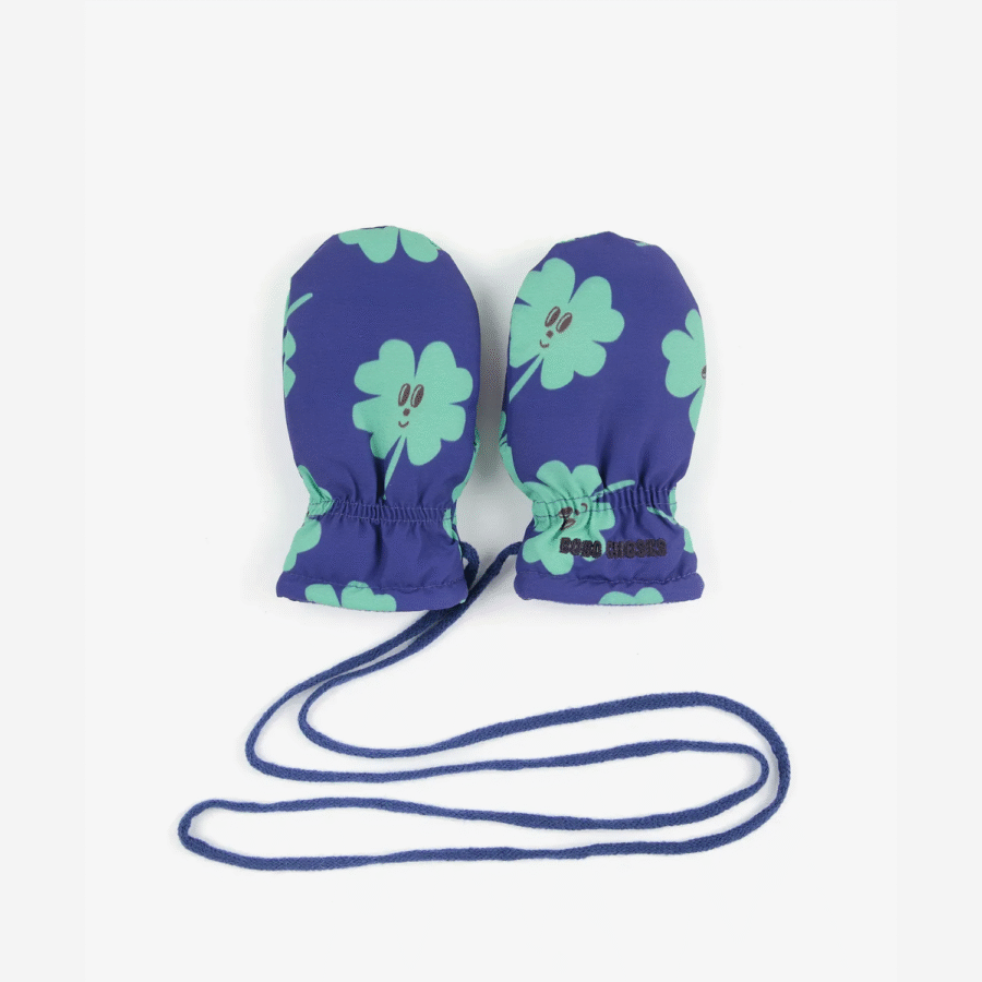 Bobo Choses Rękawiczki Dwupalczasge Lucky Clover all over Violet