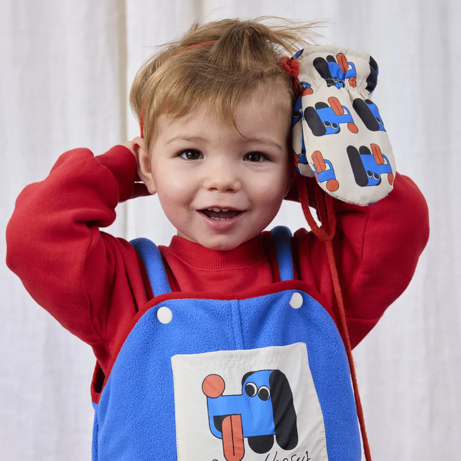 Bobo Choses Rękawiczki Dwupalczasge Doggy Mate padded Blue - obrazek 2