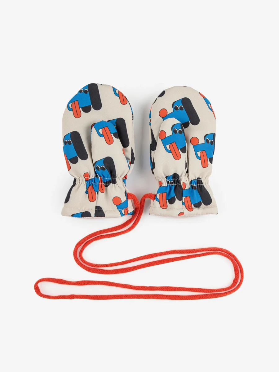 Bobo Choses Rękawiczki Dwupalczasge Doggy Mate padded Blue - obrazek 3