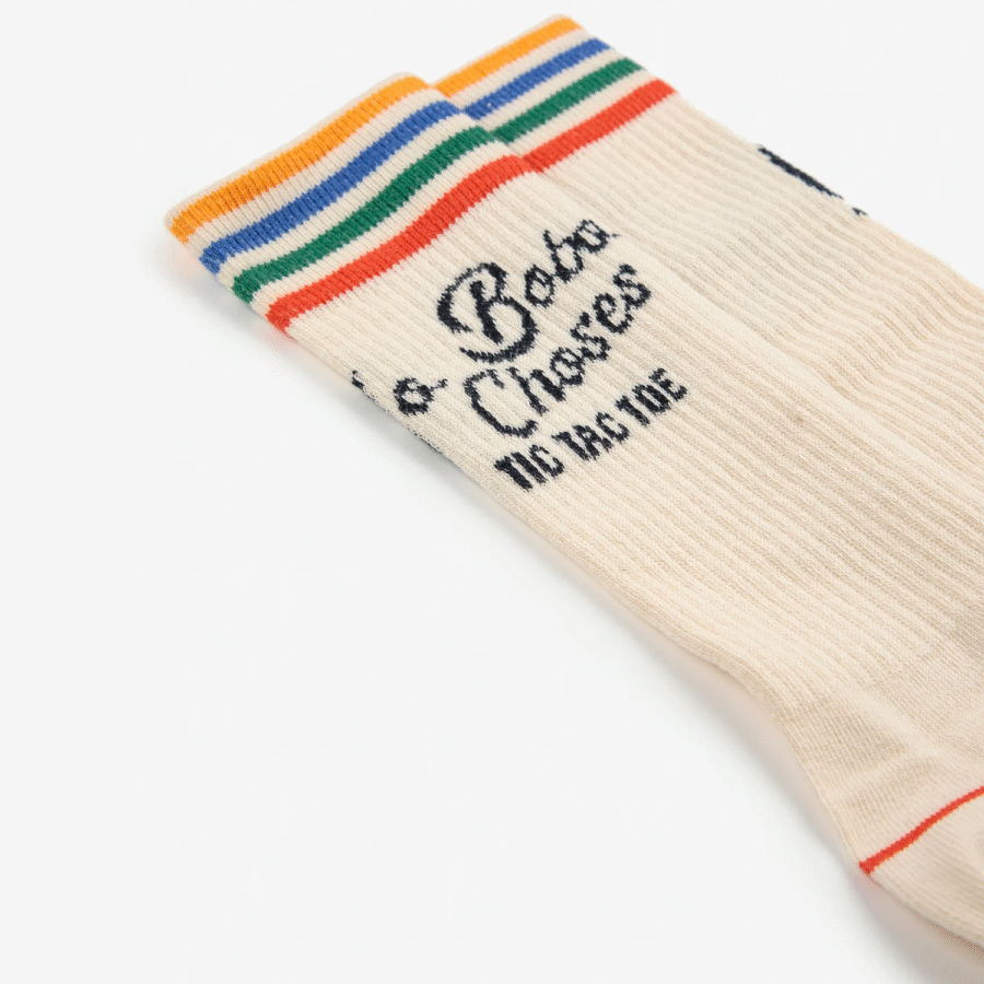 Bobo Choses Skarpetki Long Go Bobo Off White - obrazek 2