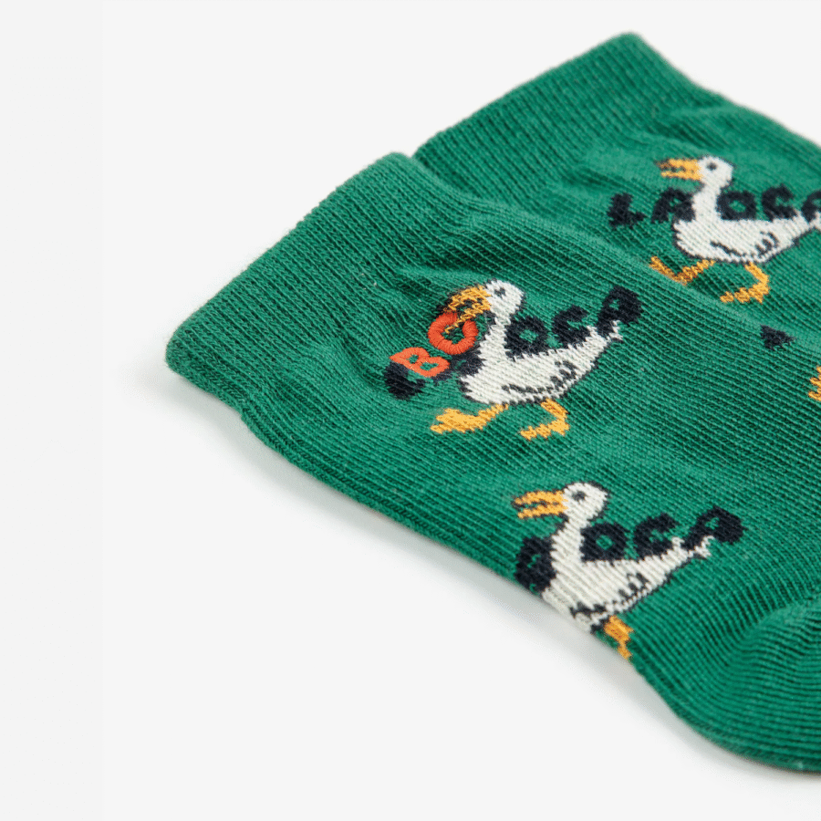 Bobo Choses Skarpetki Baby Short La Oca All Over Green - obrazek 2