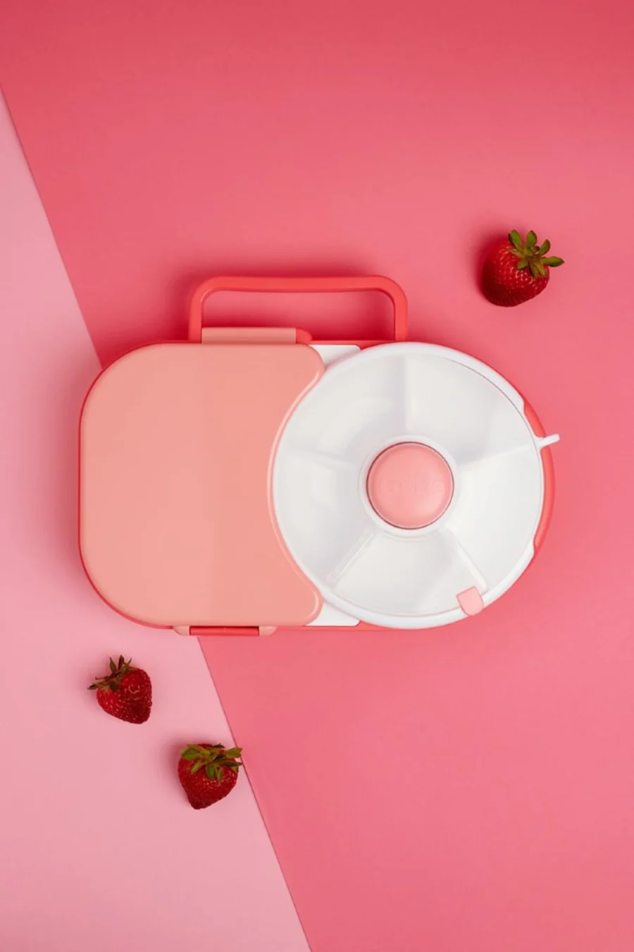 GOBE 2IN1 LUNCHBOX & SNACK SPINNER śniadaniówka dla dzieci, Watermelon Pink - obrazek 2