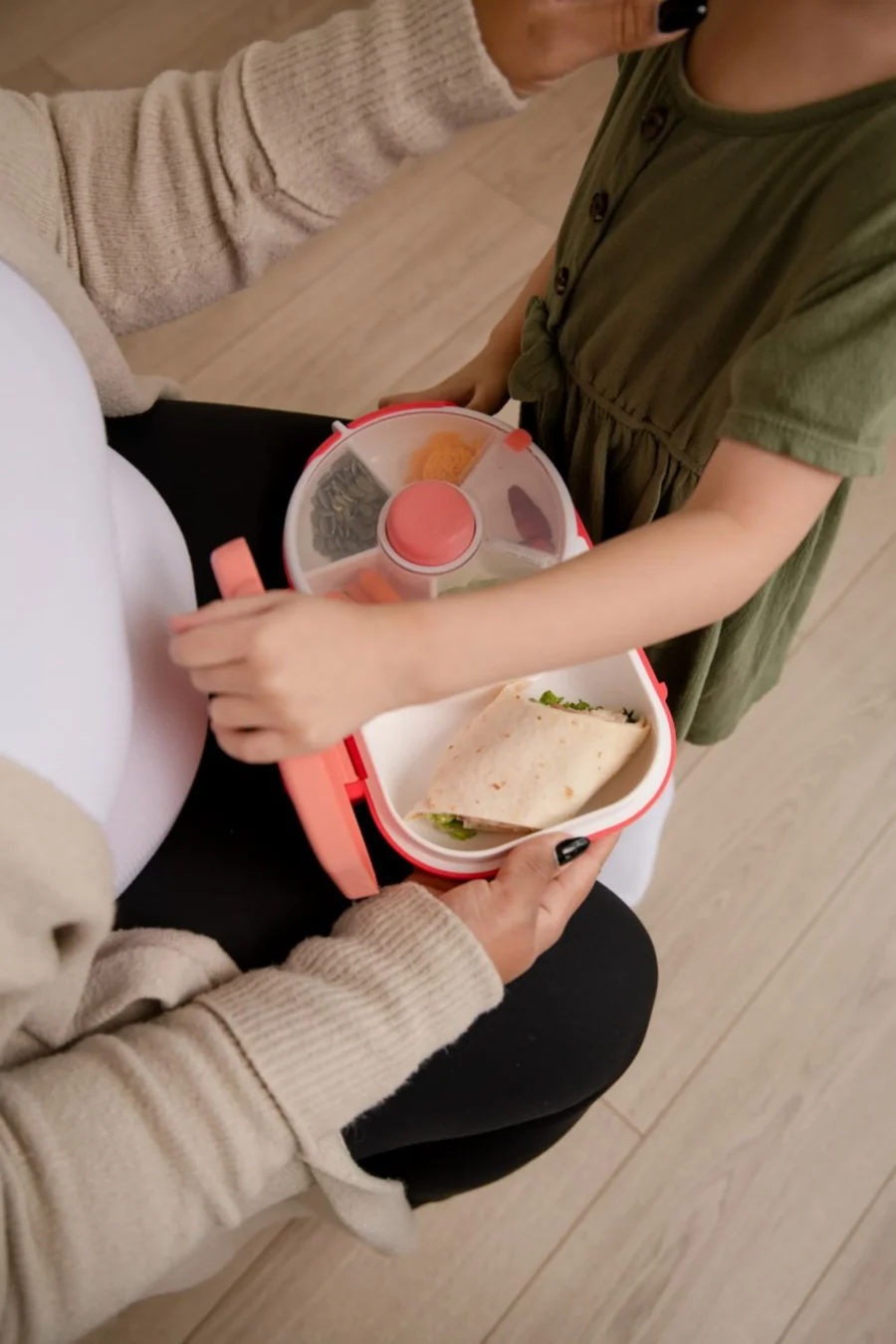 GOBE 2IN1 LUNCHBOX & SNACK SPINNER śniadaniówka dla dzieci, Watermelon Pink - obrazek 4