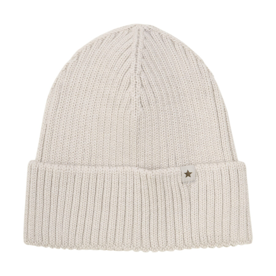 Huttelihut Czapka Merino Beanie Wool Knit Sand Melange