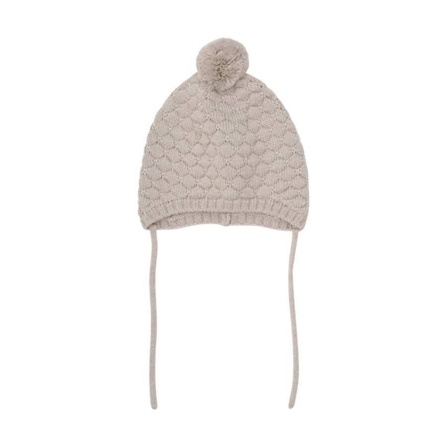 Huttelihut Czapka Bonetka Niemowlęca Merino Pompom - obrazek 2