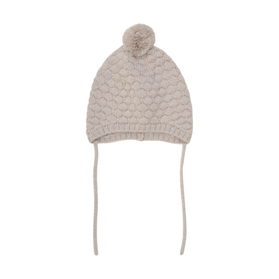 Huttelihut Czapka Bonetka Niemowlęca Merino Pompom - obrazek 2