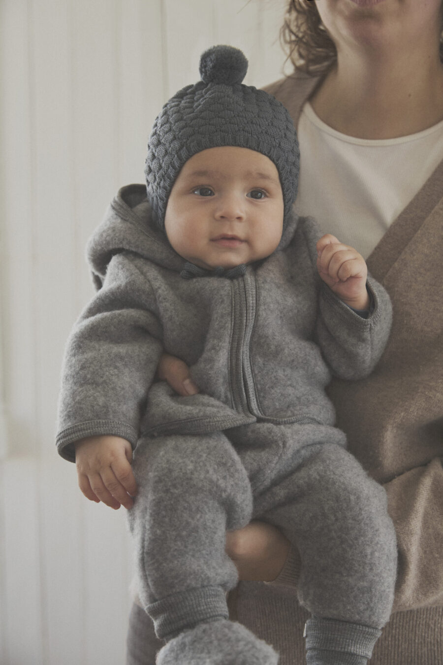 Huttelihut Czapka Bonetka Niemowlęca Merino Pompom Turbulence - obrazek 5