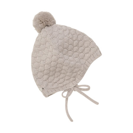 Huttelihut Czapka Bonetka Niemowlęca Merino Pompom