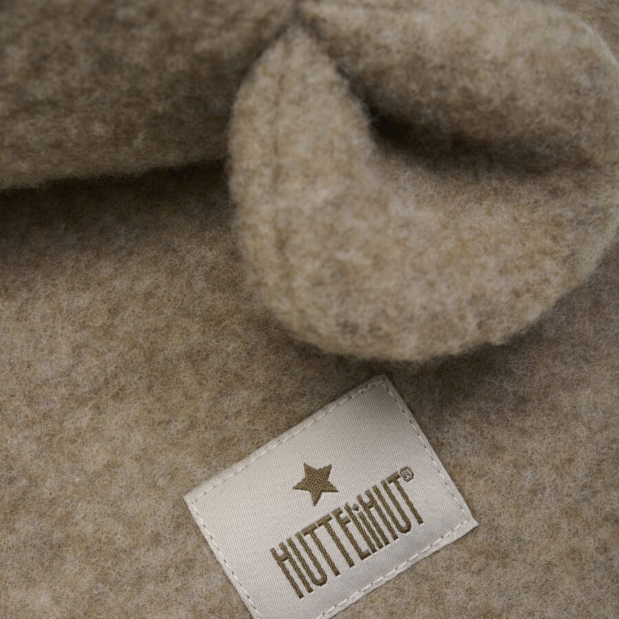 Huttelihut Kominiarka Ears Wool Fleece Merino Savannah Melange - obrazek 3