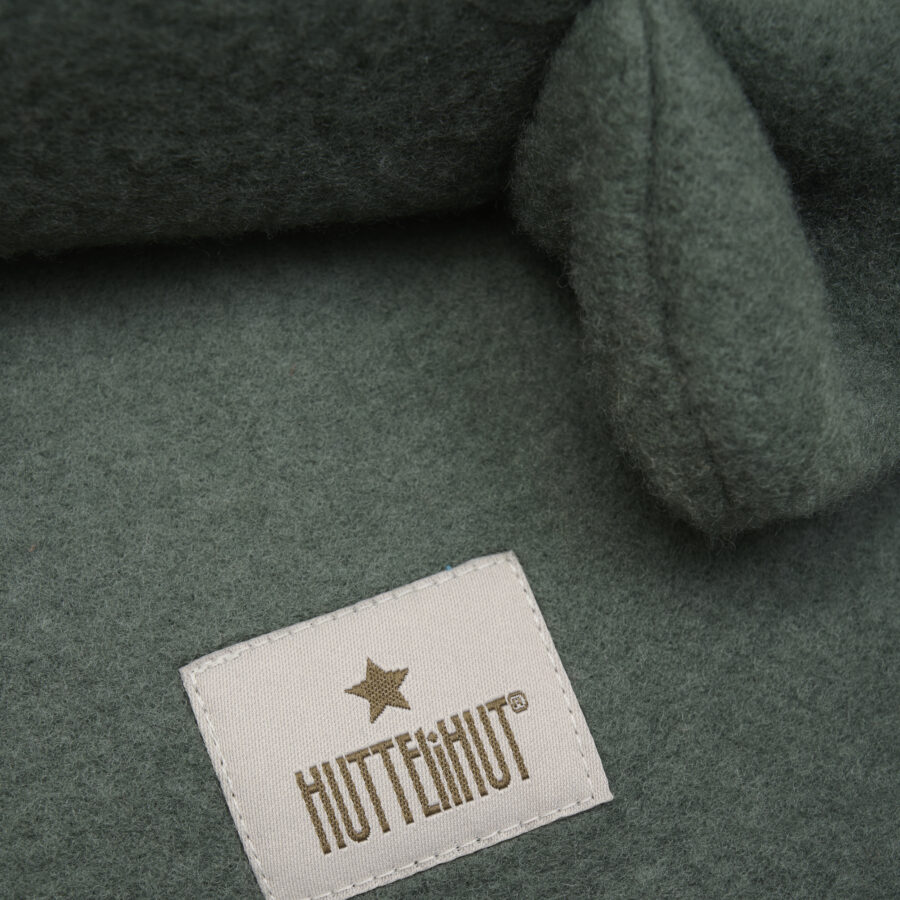 Huttelihut Kominiarka Ears Wool Fleece Merino Beetle - obrazek 3
