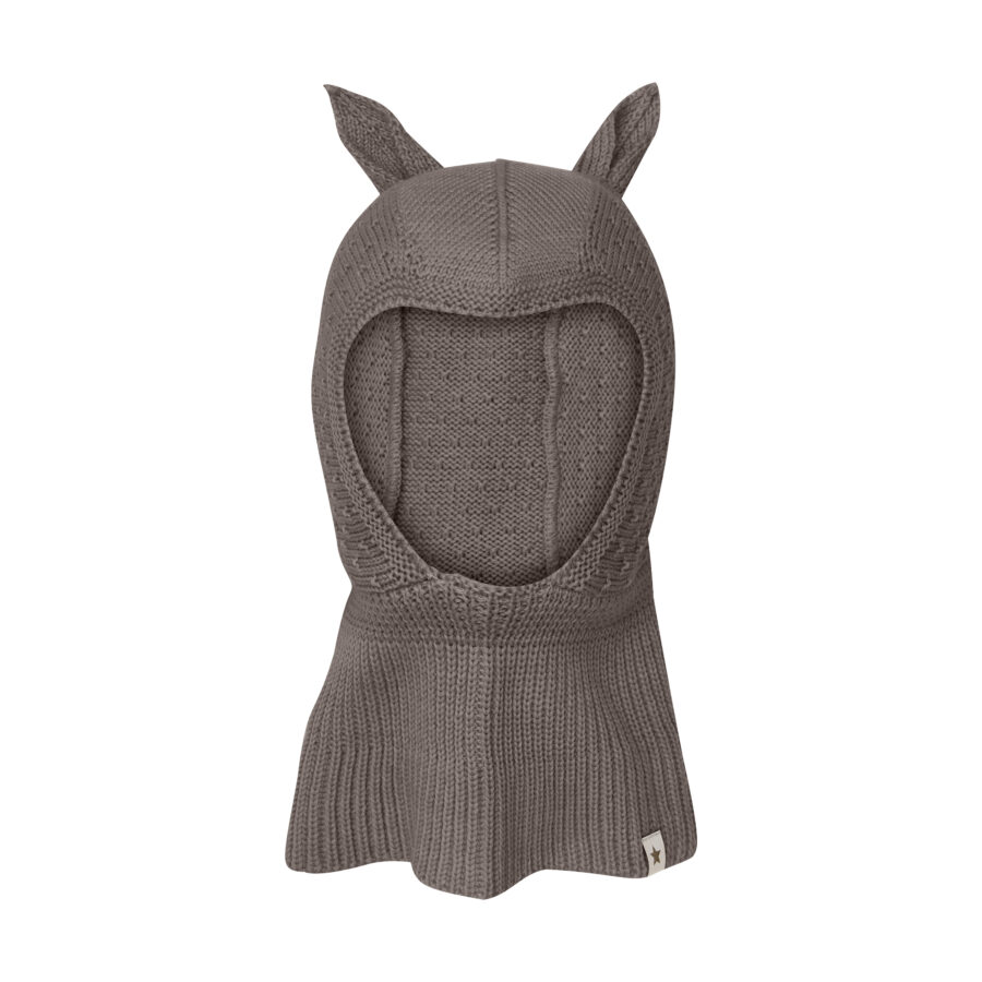Huttlelihut Kominiarka Merino Ears Wool Knit Brown Melange