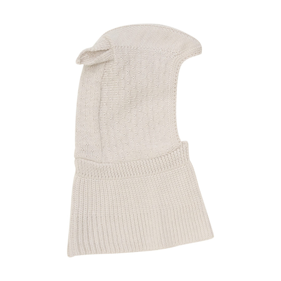 Huttlelihut Kominiarka Merino Ears Wool Knit Sand Melange - obrazek 2