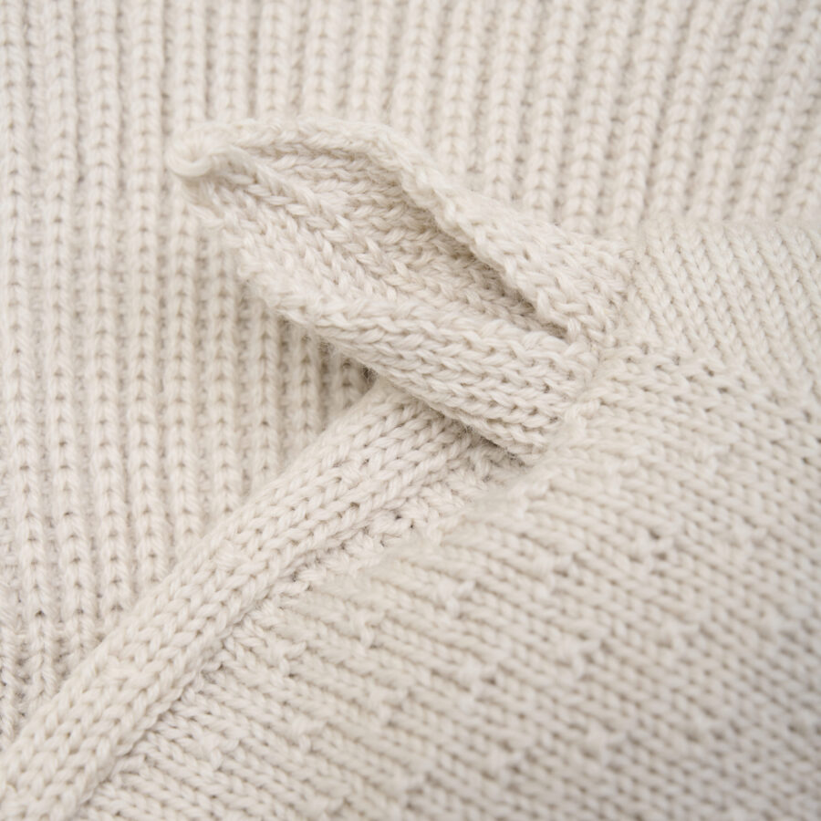 Huttlelihut Kominiarka Merino Ears Wool Knit Sand Melange - obrazek 3