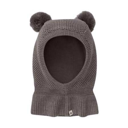 Huttelihut Kominiarka Windstop Pompoms Brown Melange