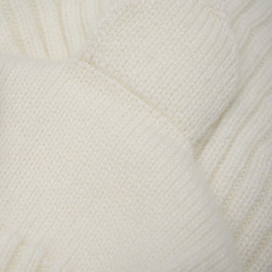 Huttelihut Kominiarka Ears Wool Knit Off White - obrazek 3