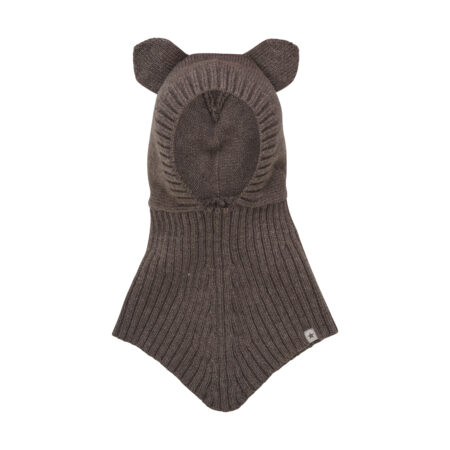 Huttelihut Kominiarka Ears Wool Knit Brown Melnage