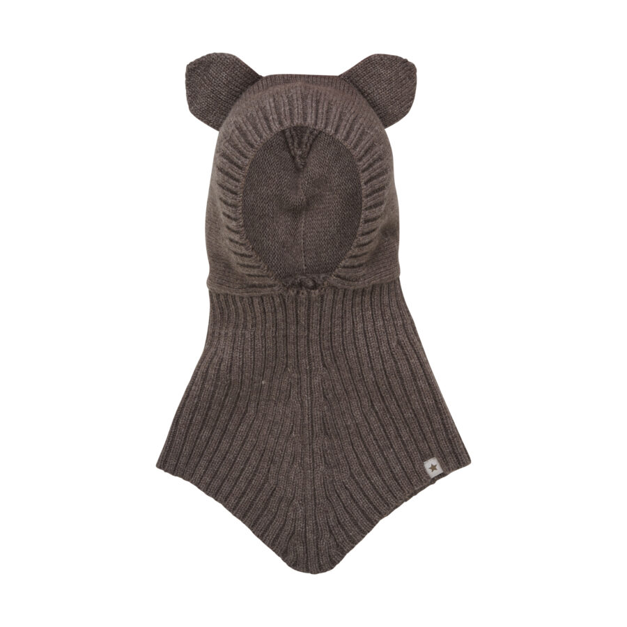 Huttelihut Kominiarka Ears Wool Knit Brown Melnage