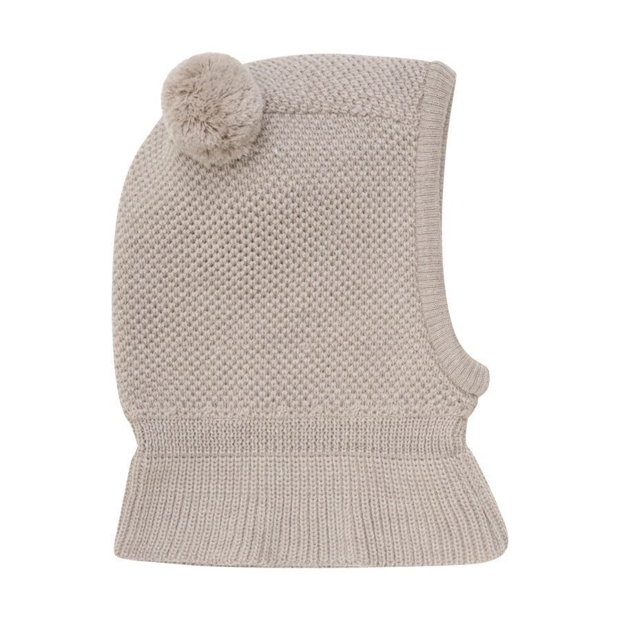 Huttelihut Kominiarka Windstop Pompoms Camel Melange - obrazek 2
