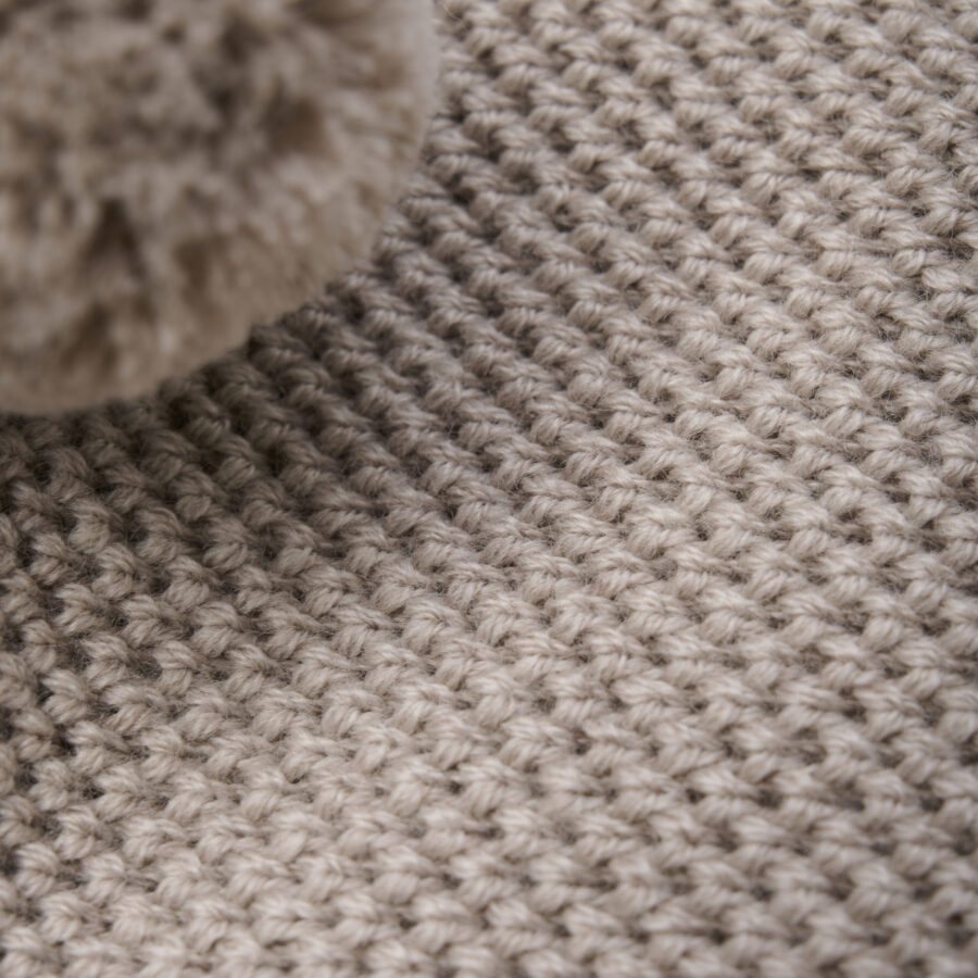 Huttelihut Kominiarka Windstop Pompoms Camel Melange - obrazek 3