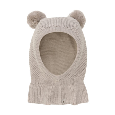 Huttelihut Kominiarka Windstop Pompoms Camel Melange