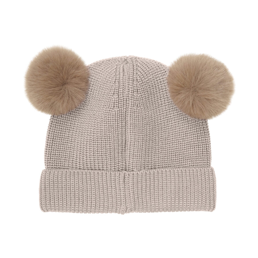 Huttelihut Czapka Merino Pompoms Camel Melange - obrazek 2
