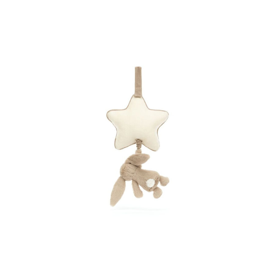 Jellycat Króliczek z Gwiazdką i Pozytywką Beżowy 30 cm - obrazek 2