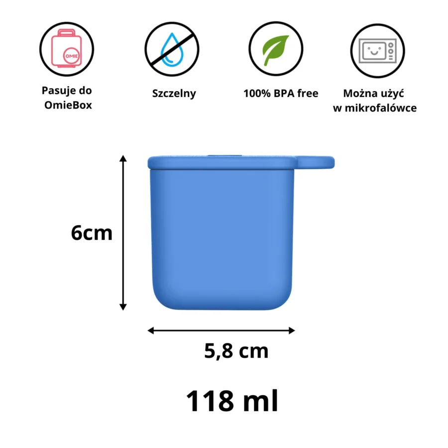 Omie OmieDip Dwa Szczelne Pojemniczki Sea blue/Green - obrazek 5