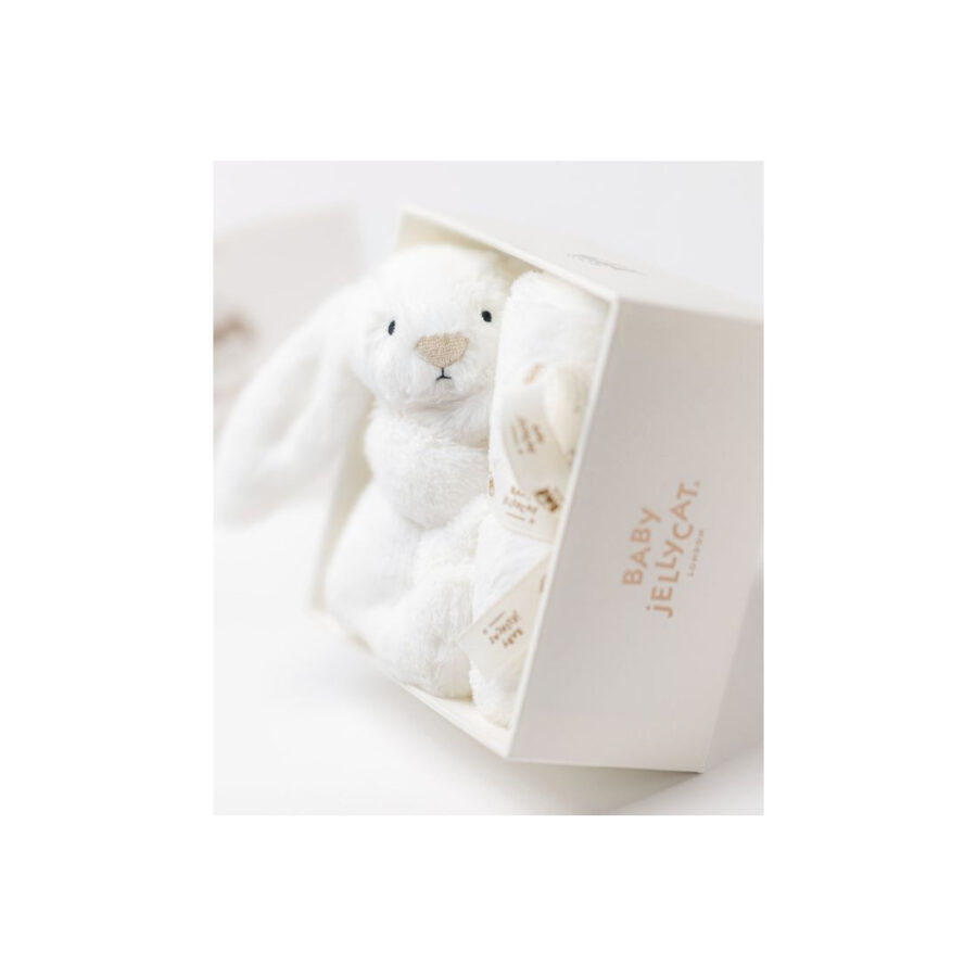 Jellycat Króliczek LUX Szmatka Przytulanka Biała 34 cm - obrazek 10