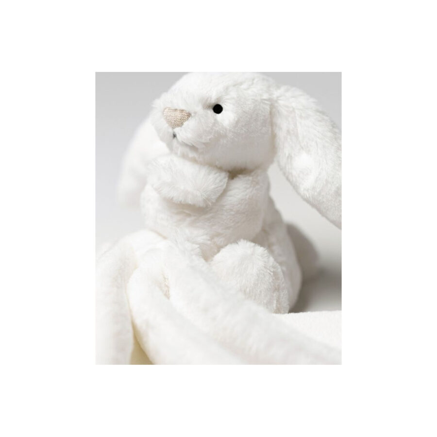 Jellycat Króliczek LUX Szmatka Przytulanka Biała 34 cm - obrazek 8