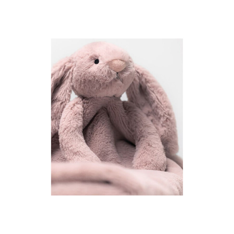 Jellycat Króliczek LUX Szmatka Przytulanka Pudrowy Róż 34 c - obrazek 9