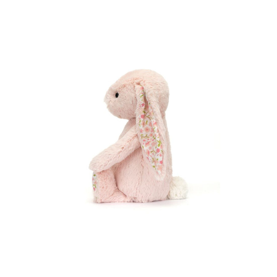 Jellycat Króliczek z Kwiecistymi Uszami Pudrowy Róż „Cherry” 31 cm - obrazek 3
