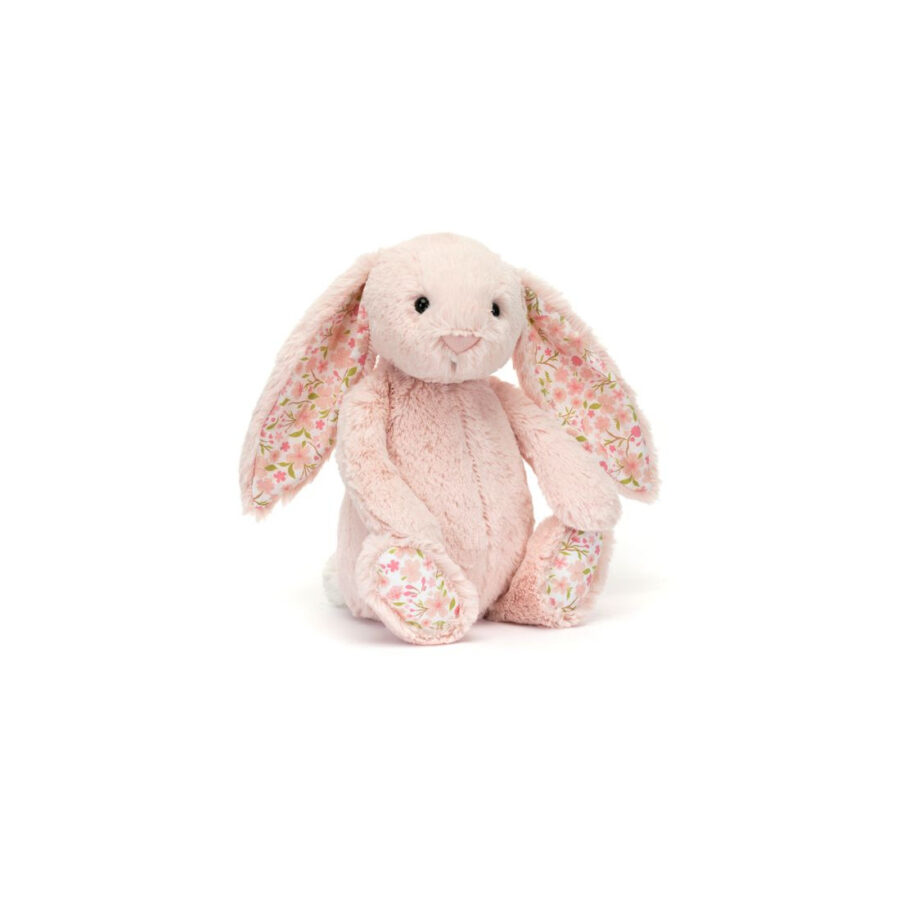 Jellycat Króliczek z Kwiecistymi Uszami Pudrowy Róż „Cherry” 31 cm