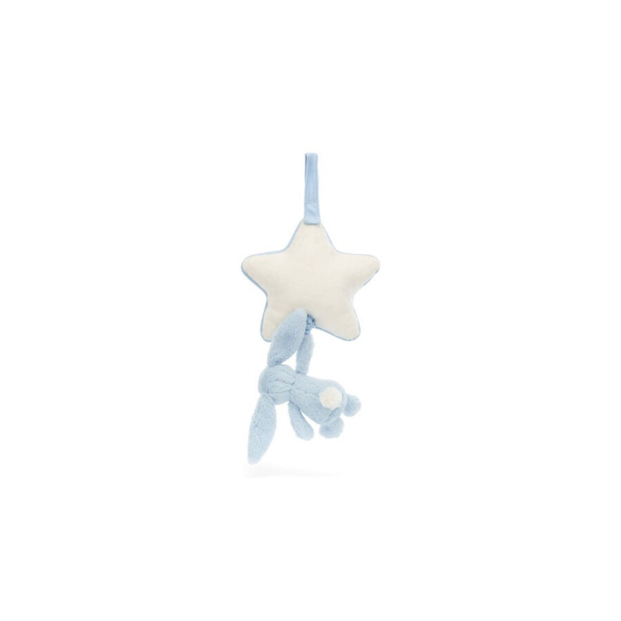 Jellycat Króliczek z Gwiazdką i Pozytywką Jasno Niebieska 3 - obrazek 2