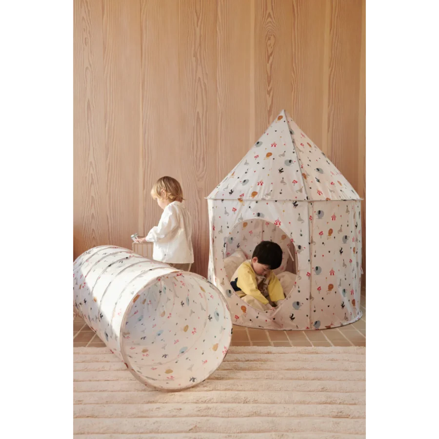 Liewood Tunel Emmanuel Pop-Up Tunnel Peach / Sea shell - obrazek 4