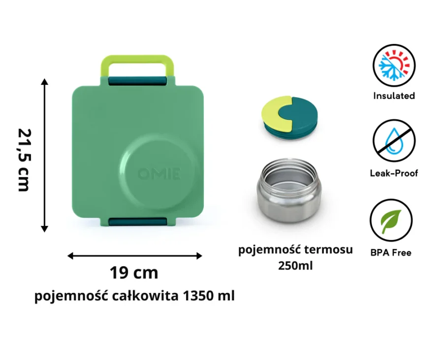 Omie Omiebox Lunch Box Z Termosem, Meadow - obrazek 5