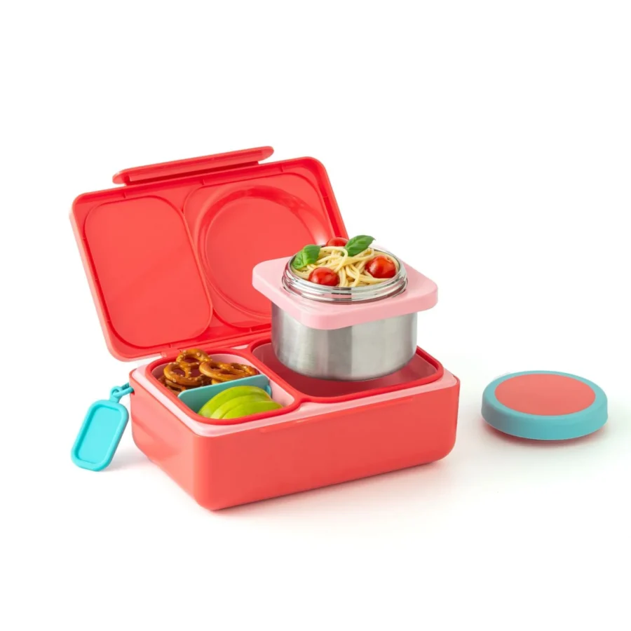 Omie Omiebox Up Lunch Box Z Termosem, Cherry Pink - obrazek 2
