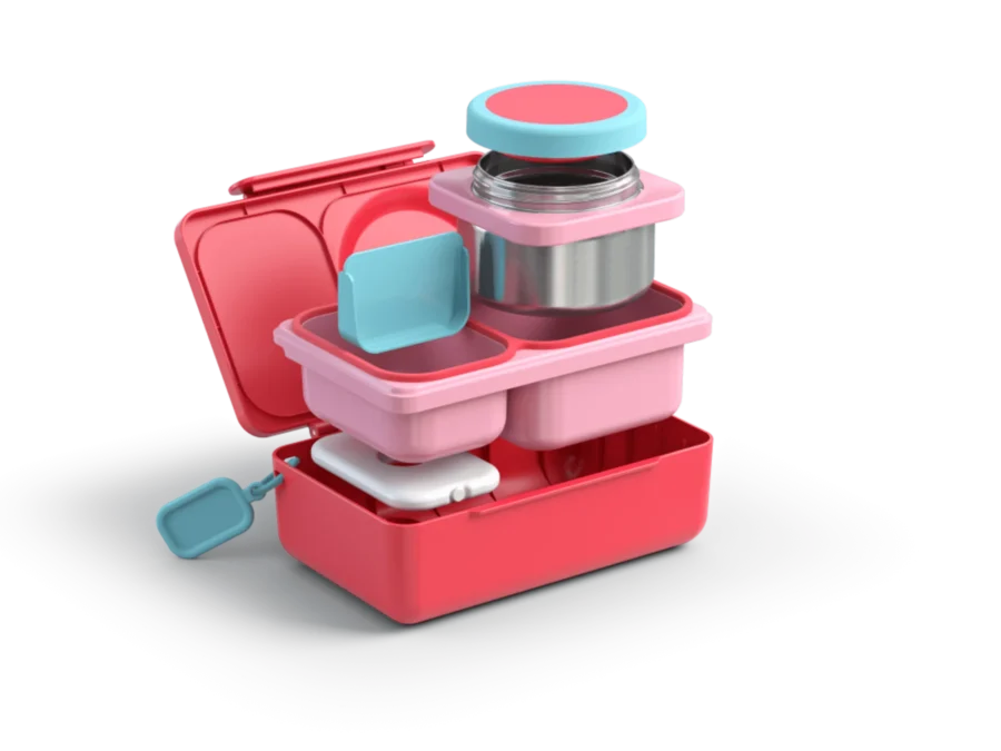 Omie Omiebox Up Lunch Box Z Termosem, Cherry Pink - obrazek 4