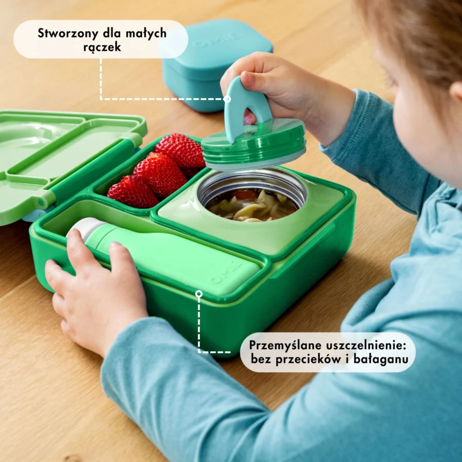 Omie Omiebox Lunch Box Z Termosem, Apple Green - obrazek 4