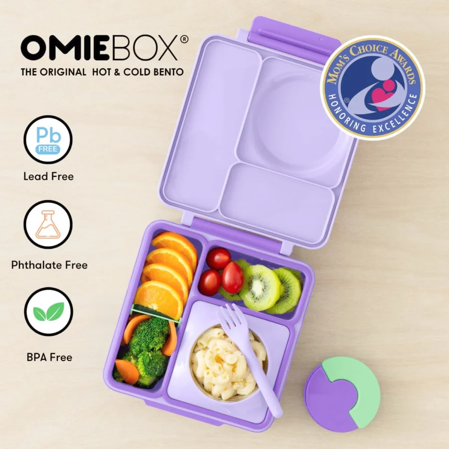 Omie Omiebox Lunch Box Z Termosem, Lilac Purple - obrazek 3