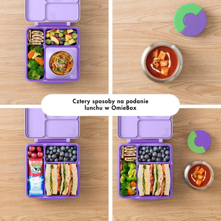 Omie Omiebox Lunch Box Z Termosem, Lilac Purple - obrazek 5