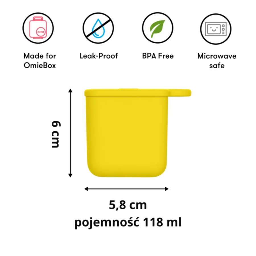 Omie OmieDip Dwa Szczelne Pojemniczki Purple/Orange - obrazek 6
