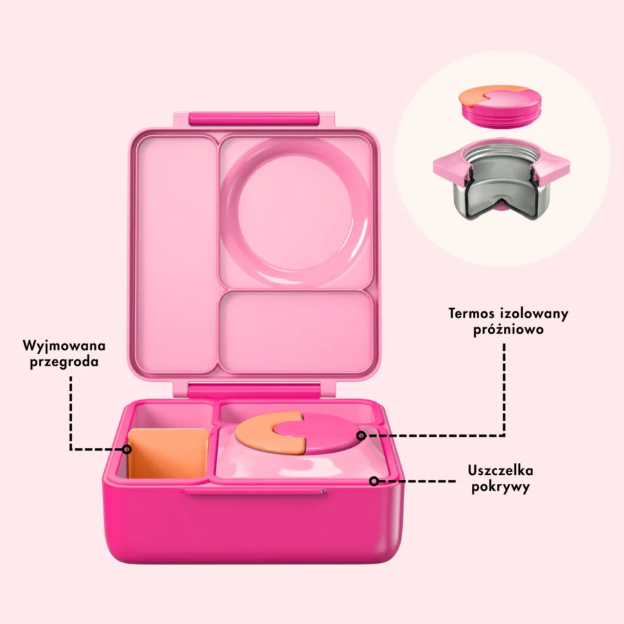 Omie Omiebox Lunch Box Z Termosem, Pixie Pink - obrazek 4