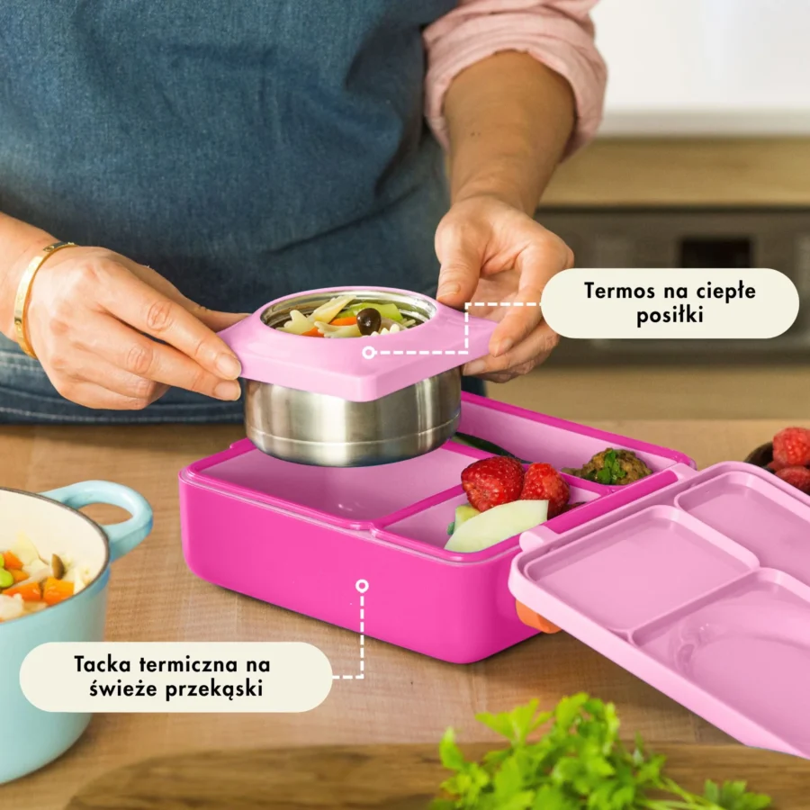 Omie Omiebox Lunch Box Z Termosem, Pixie Pink - obrazek 5
