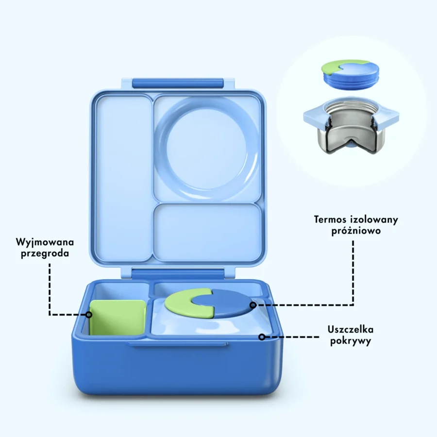 Omie Omiebox Lunch Box Z Termosem, Sea Blue - obrazek 4